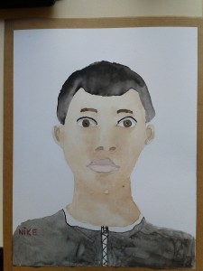 Autoportrait à l'aquarelle