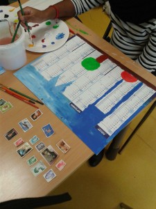 Atelier peinture avec des enfants à l'hôpital HFME