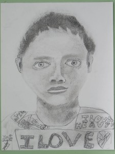 Autoportrait à la mine graphite