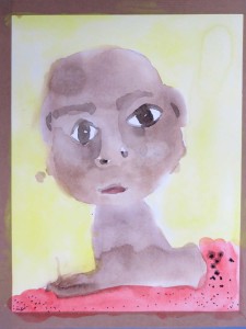 Portrait à l'aquarelle