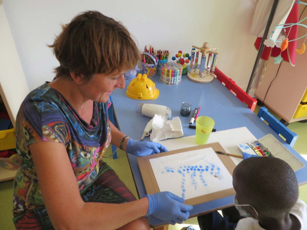 Atelier artistique à l'hôpital