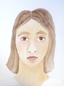 Autoportait à l'aquarelle