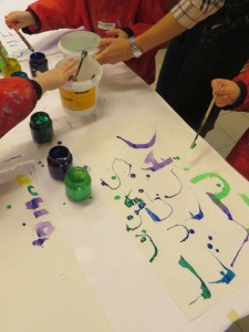 Calligraphie en couleur