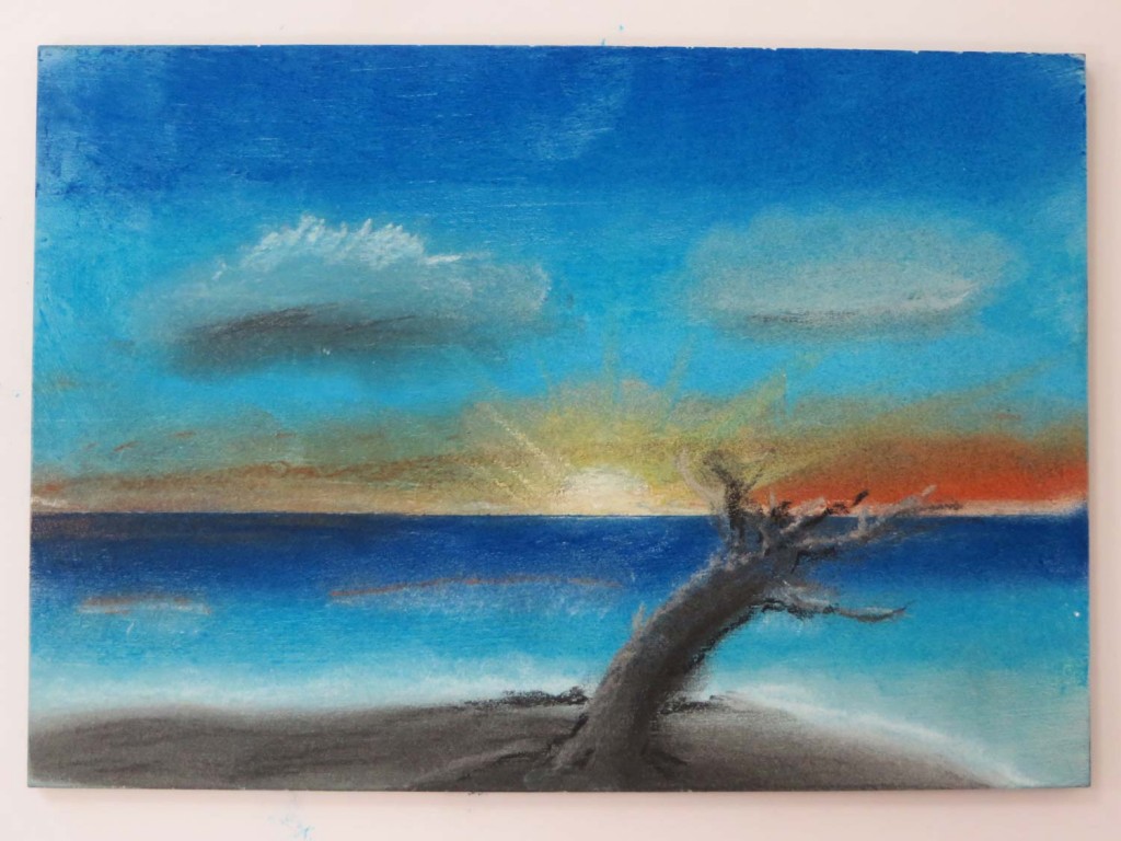 Coucher de soleil au pastel