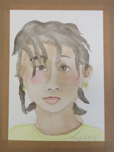 Dessin au crayon et à l'aquarelle