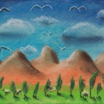 Paysage au pastel