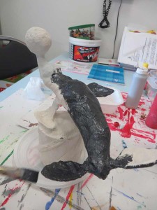 Peinture de la statuette