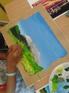 Atelier peinture avec les enfants