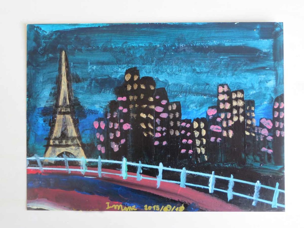 Peinture de Paris la nuit