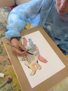 Atelier de dessin avec les enfants hospitalisés