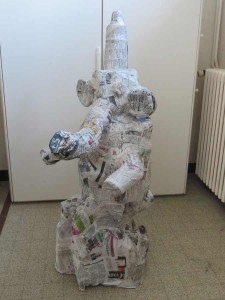 Elephnat en papier mâché