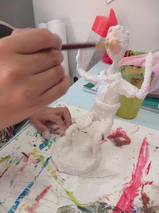 Mise en peinture de la statuette