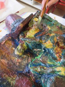 Coloration avec des encres acryliques