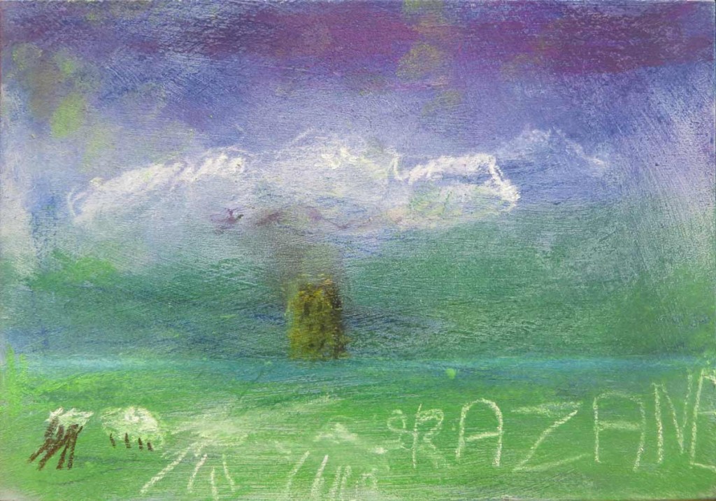 Paysage réalisé au pastel