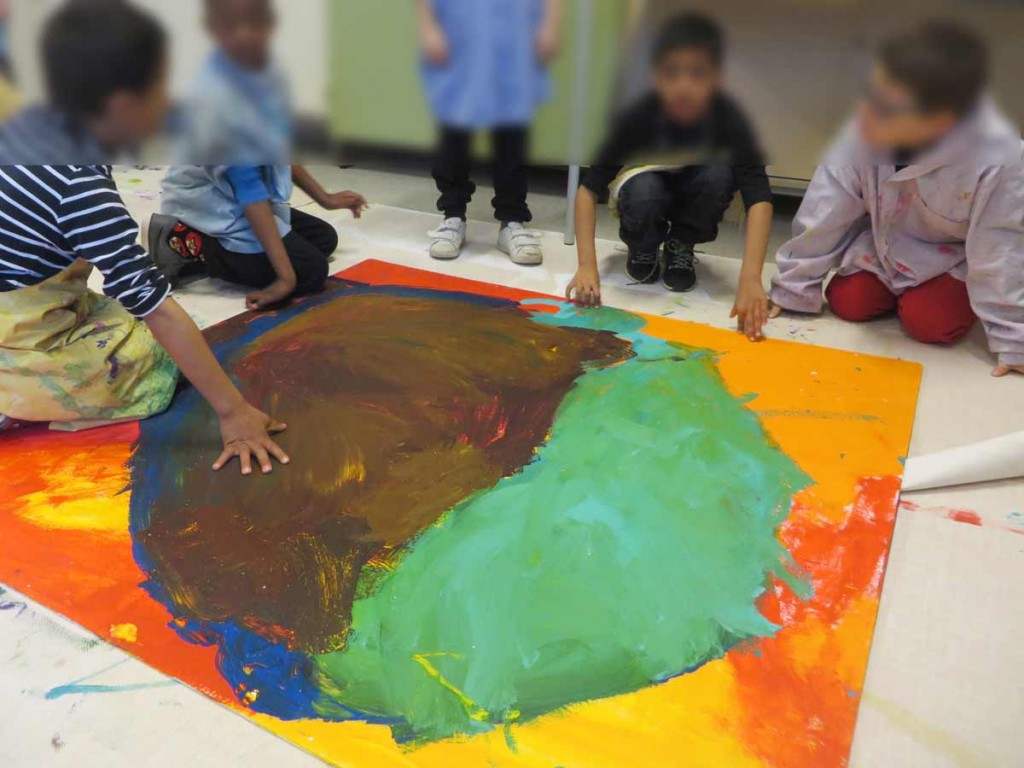 Atelier peinture à l'école