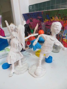 Petits modelages en plâtre