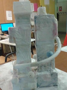 Maquette en volume des deux tours