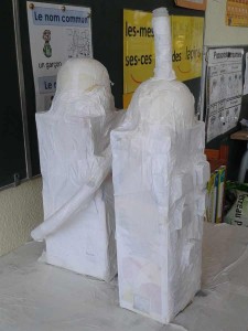 Maquette en papier blanc