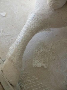 Fibre de verre sur les pattes