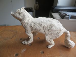 Statuette représentant un loup