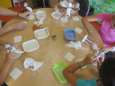 Atelier modelage à l'hôpital