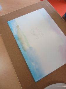 Peindre la falaise en arrière plan