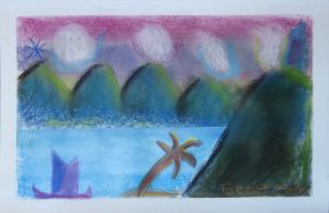 Inventer un paysage avec des pastels secs