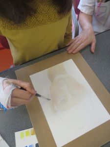 Atelier peinture à l'hôpital