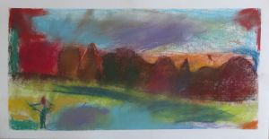 Peindre un paysage avec des craies pastel