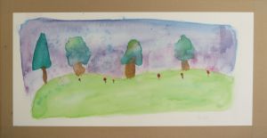 Peinture aquarelle à l'école