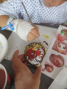 Atelier peinture à l'hôpital