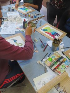 Atelier encre et aquarelle