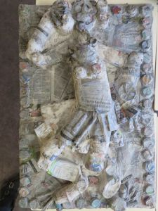 Grand tableau en papier mâché