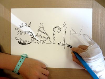 Atelier de dessin avec les enfants hospitalisés