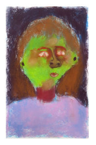 Le garçon au visage vert