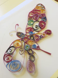 Quilling avec du carton ondulé