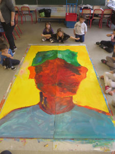 Peinture monumentale à l'école