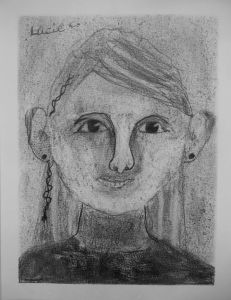 Portrait à la mine graphite