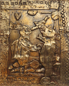 Bas-relief : Ulysse et Pénéloppe