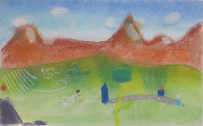 Paysage au pastel