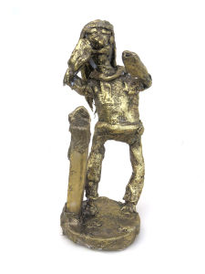 Statuette en plâtre patiné