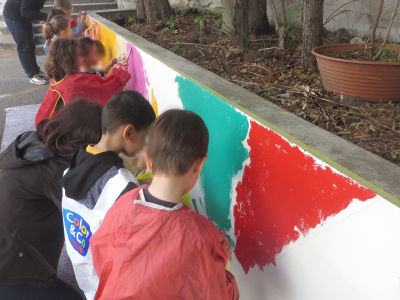 Fresque à l'école maternelle Immaculée Concption