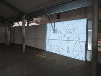 Projection du dessin sur la mur