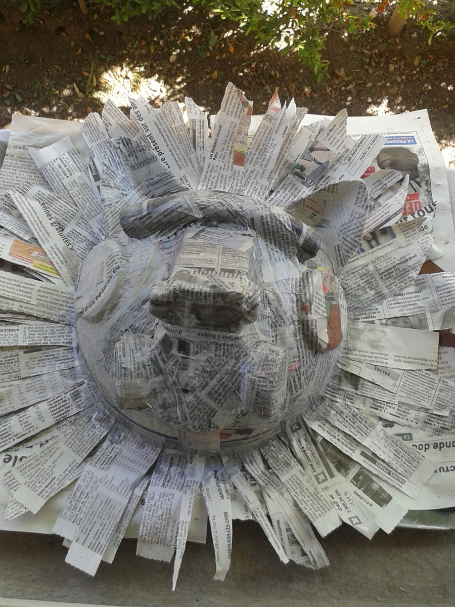 Tuto Masque en papier mâché 