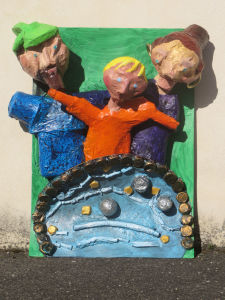 Sculpture réalisée dans le cadre scolaire