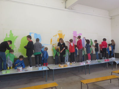 Mur peint par les enfants