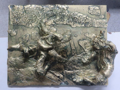 Bas-relief imitation bronze - 10