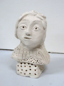 Argile modelée et gravée