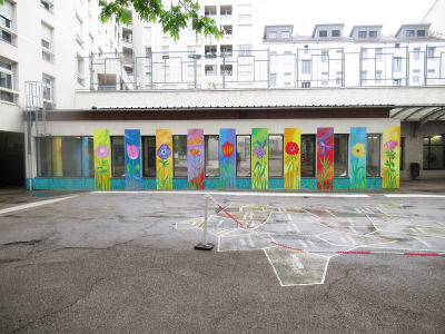 La fresque de l'école Charial à Lyon