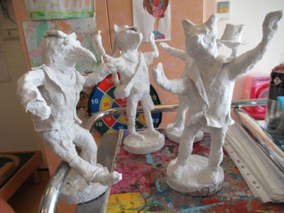 Figurines d'animaus en plâtre